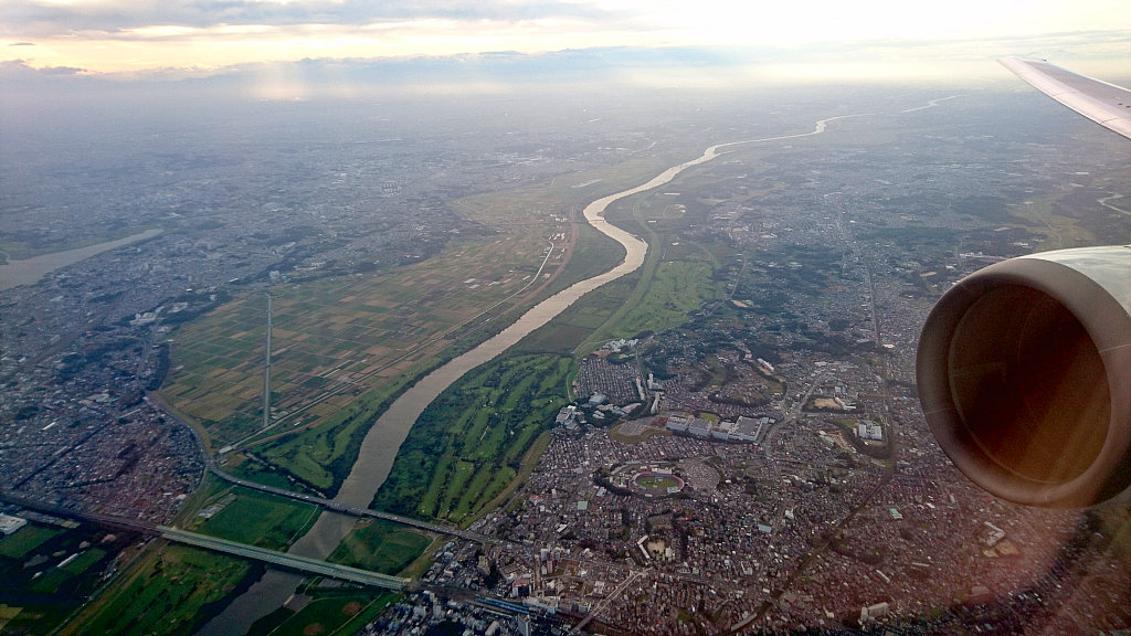 A scenery from the airplane from Shin-Chitose.